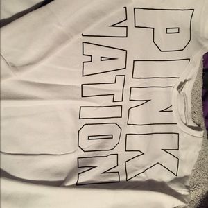 White and black PINK sweatshirt